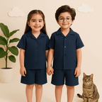 Lilcubs.pk Unisex Crinkle Cotton Cord Set – Signature Summer Collection (1 to 6 Years)