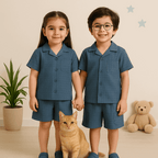 Lilcubs.pk Unisex Crinkle Cotton Cord Set – Signature Summer Collection (1 to 6 Years)