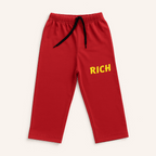 "Rich Girl" Graphic Kids Coord Set (Red)