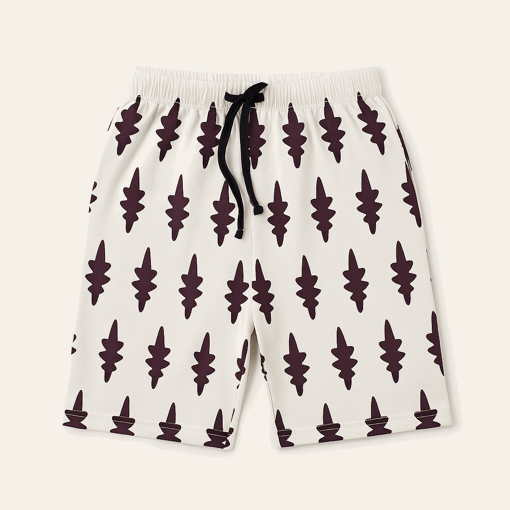 Boys “WILD” Graphic Two-Piece Summer Set – Maroon T-Shirt & Printed Shorts