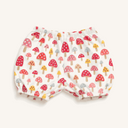 Mushroom Cotton Baby Girl Set – 2-Piece Top & Shorts (3M–3Y)