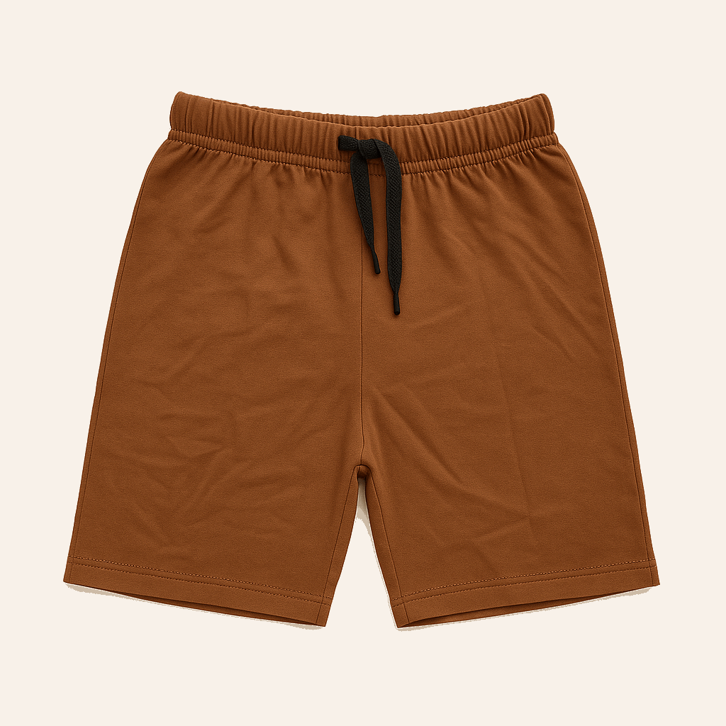 Boys Brown Striped Summer Coord Set – Cotton T-Shirt & Shorts