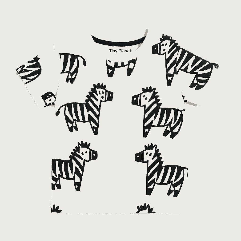 Unisex Zebra Print Coord Set for Kids – Summer Two-Piece Outfit