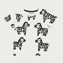 Unisex Zebra Print Coord Set for Kids – Summer Two-Piece Outfit