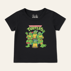 Ninja Turtles Black Kids T-Shirt – Cotton Tee (1–6 Yrs) | Lil Cubs PK