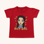 "Rich Girl" Graphic Kids Coord Set (Red)