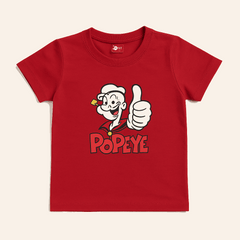 Popeye Red Cartoon T-Shirt for Boys – 1 to 6 Yrs | Lil Cubs PK