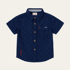 Boys Classic Navy Cotton Shirt – Half Sleeves (1–6Years) | Smart Casual & Formal Look | lilcubs.pk