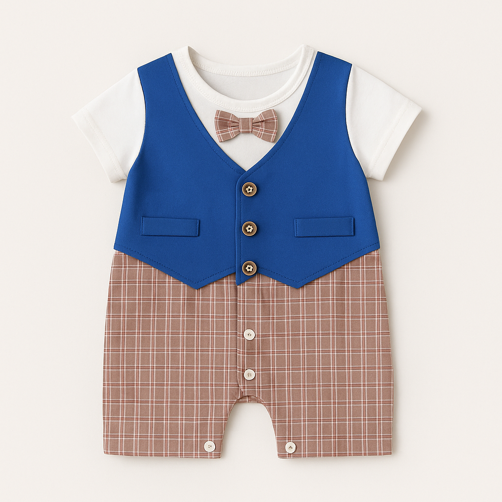 Dress Your Little Gentleman – The Dapper Cub Romper (6M to 2Y)