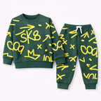 Cool SK8 Graffiti Tracksuit for Boys – Winter Set 1-12 Years