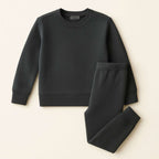 Kids warm thermal suit set in soft stretchable micro fleece – shirt and trouser basic winter essential