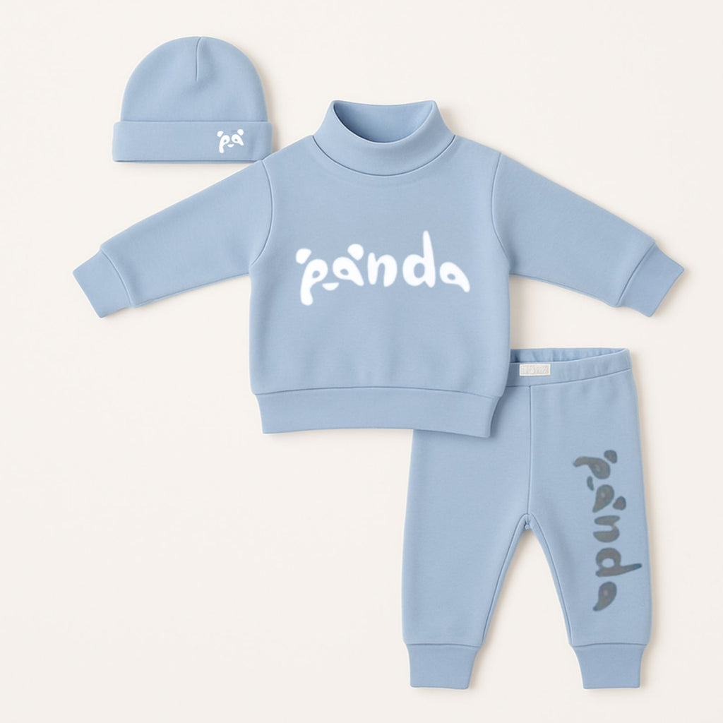 Kids Panda Tracksuit Set with Beanie – Cozy Outfit for (6 Months - 5 Years)