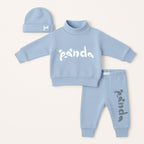 Kids Panda Tracksuit Set with Beanie – Cozy Outfit for (6 Months - 5 Years)