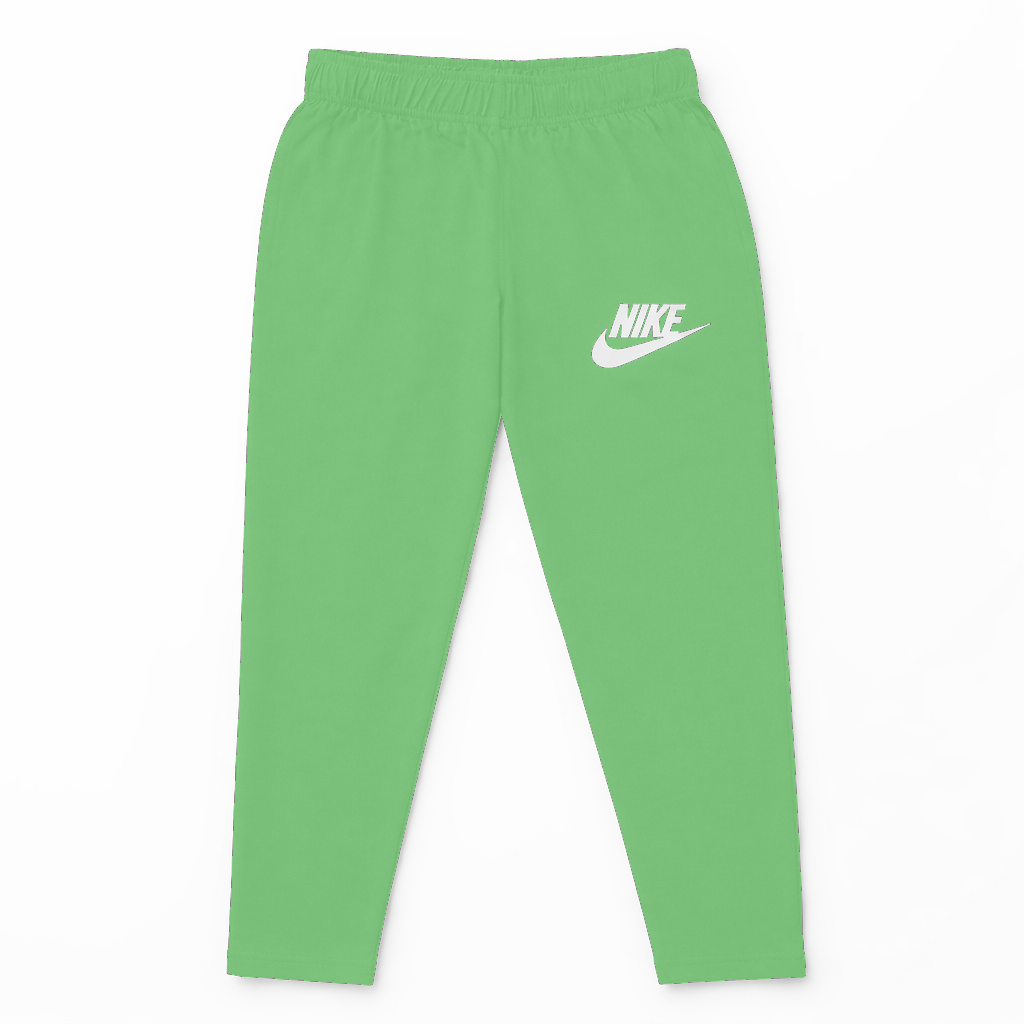 Pastel green boys cotton Nike basic trousers from lilcubspk, casual style with comfortable fit for kids.