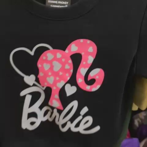 Girls Black Barbie Winter Coord Set (2 Piece) - Size 1 - 12 Years