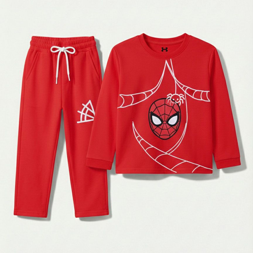 Red Spider Web Summer Coord Set (2-Piece)