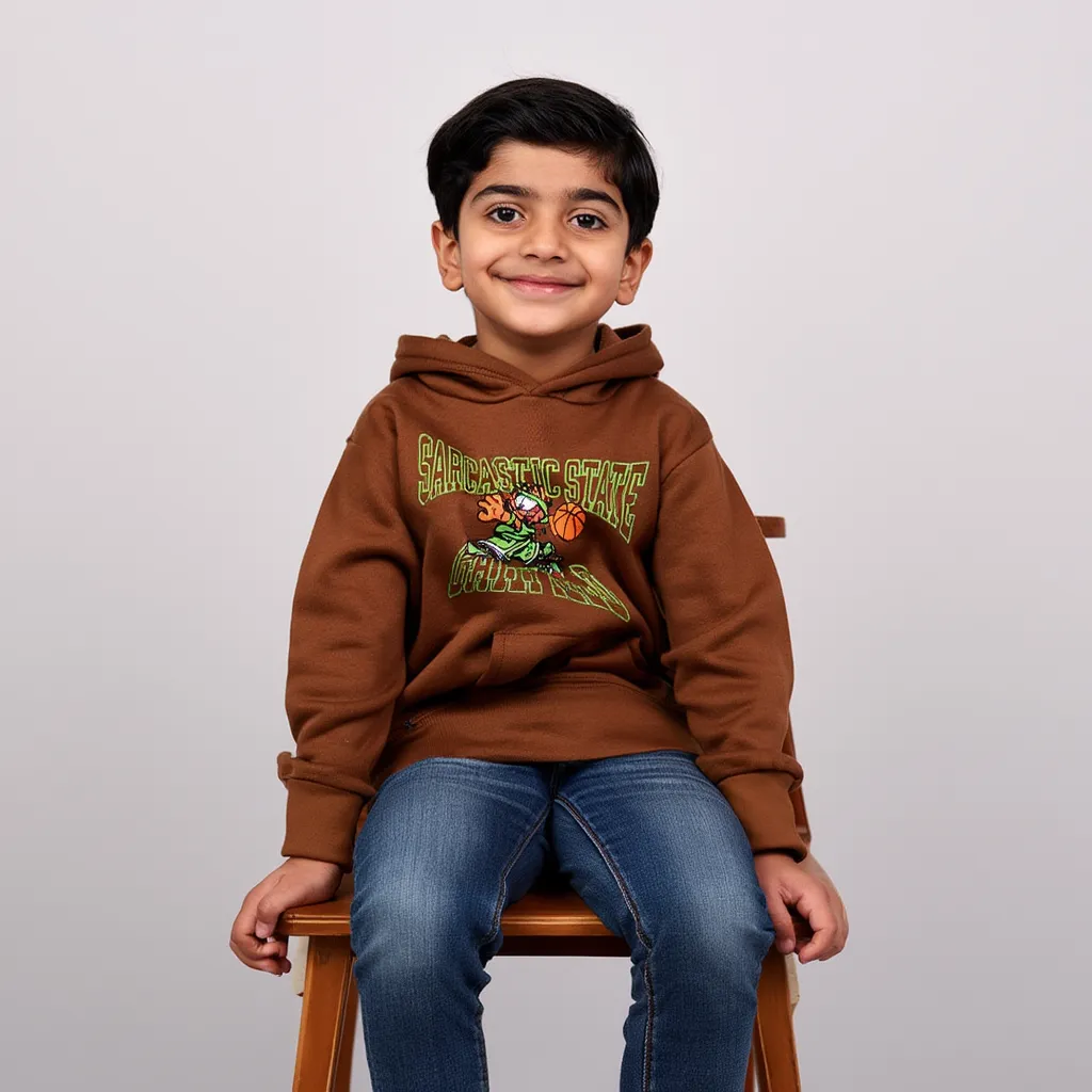 Basketball-Themed Fleece Hoodie