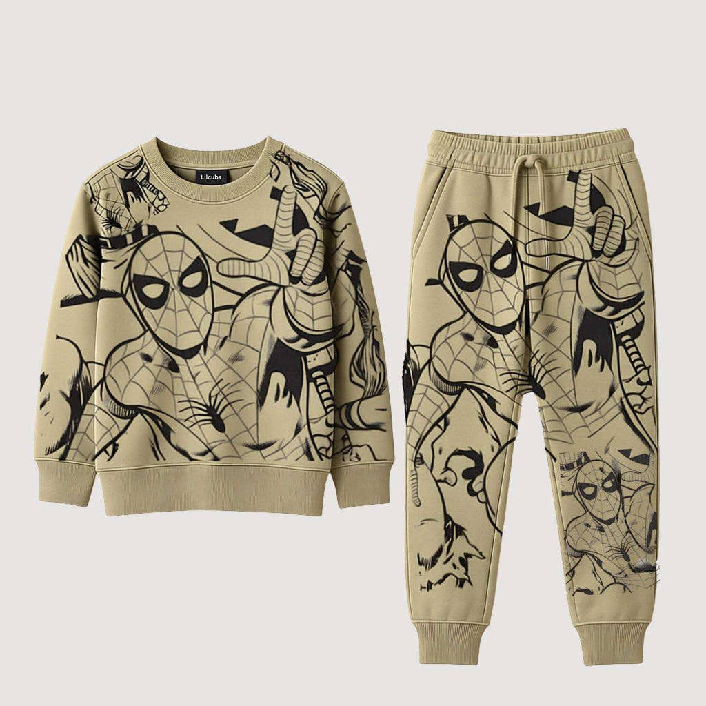 🕷️ Action-Ready Fleece Tracksuit with Hero Vibes